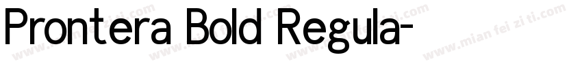 Prontera Bold Regula字体转换